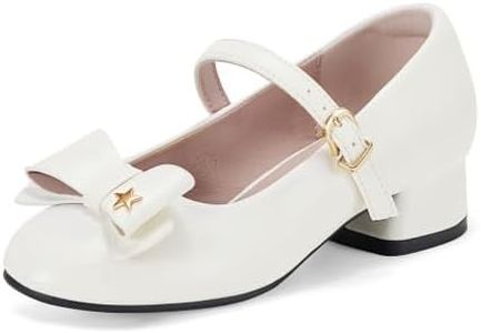 GotSoft Girls Lambskin Insole Low Heels Mary Jane Ankle Strap Dress Shoes