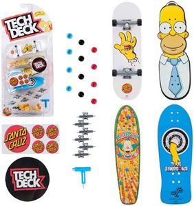 TECH DECK, Ultra DLX Fingerboard 4-Pack, Simpsons Skateboards, Collectible and Customizable Mini Skateboards, Kids Toys for Ages 6 and up