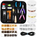 Jewelry Making Supplies, Paxcoo Jewelry Making Kit with Jewelry Making Tools, Jewelry Wires and Jewelry Findings for Jewelry Making, Repair and Beading