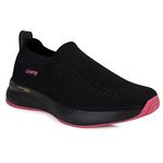 Campus Women's Annie Walking Shoes BLK/Rani - 8UK/India