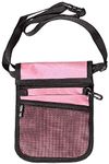 Nurse Pouch Extra Pocket Quick Pick Vet Agecare Bag with Belt Strap (Pink)