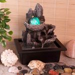 Creative Touch Magical Mountain Indoor Water Fountain with LED Light | Size 23 * 17.5 * 27 Cm | 3 Pin UK Plug Included |