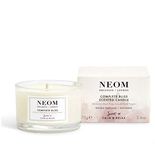 NEOM- Complete Bliss Scented Candle, Travel Size | Blush Rose, Lime & Black Pepper | Essential Oil Aromatherapy Candle | Scent to De-Stress,White,1101177