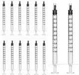 50 Pack 1ml Syringe with Luer Slip Tip Without Needle for Measuring, Pet Feeding, Watering, Crafts