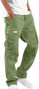 OTSANT Baggy Cargo Pants for Men Cotton Loose Fit Joggers Casual Work Pants Straight Leg Athletic Joggers with Pockets