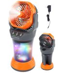 TDLOL 30000mAh Misting Fan Portable Battery Powered Fan with 2L Water Tank,Portable Mist Cooling Fans for Outdoor Camping Tent Beach Travel-120°Auto Oscillating,4 Wind Speeds & Spray Modes,RGB Light