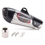 Vagary Universal Alpha Bike Exhaust Muffler With DB Killer Silencer (Silver)