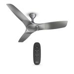 Havells 1200mm Stealth Air BLDC Motor Ceiling Fan | Remote Controlled, High Air Delivery Fan | 5 Star Rated, Upto 60% Energy Saving, 2 Year Brand Warranty | (Pack of 1, Slate)