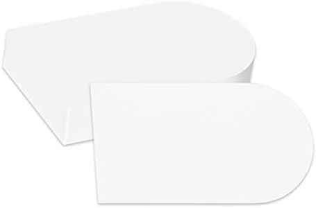 Home Advantage Blank Special Unique Shaped Business Cards, Message Cards (Half -Circle)