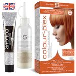 Amber Copper Hair Dye Permanent with Plex Hair Care, PPD free hair dye 100% Grey Hair Coverage Hair dye kit, Ginger Permanent Hair Colour for women and men, Cruelty-Free Vegan Hair Dye by Smart Beauty