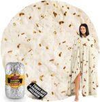 Zulay Giant Double Sided Tortilla Blanket with Burrito Gift Packaging - Novelty Blanket for Adults & Kids - Soft Flannel Round Tortilla Blanket for Indoors, Outdoors, Travel, Home - 60 Inches