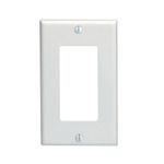 Leviton 1-Gang Decora Wallplate Standard Size in White (10-Pack)