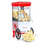 Nostalgia Popcorn Maker, 12 Cups Hot Air Popcorn Machine with Measuring Cap, Oil Free, Vintage Movie Theater Style, White and Red