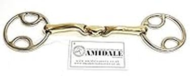 AMIDALE HORSE BIT BEVEL LOOP RING WILKIE LOZENGE BIT SNAFFLE BIT BNWT (5.00 INCHES)