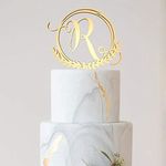 R Letter Monogram Personalized Custom Cake Topper