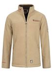 Geographical Norway Ureka Men's Fleece Jacket Fleece Jacket Warm Cozy Lining Lined Size S-XXXL - Camel, M