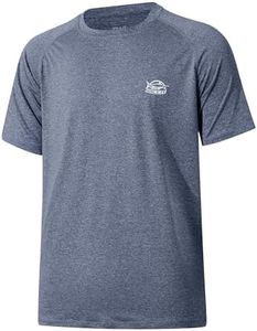 Willit Men's Rashguard Swim Shirt Short Sleeve UPF 50+ Sun Protection Shirt SPF Quick Dry Water Shirt Heather Gray XL