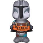 Star Wars The Mandalorian Halloween Air Blown Inflatable (Mandalorian with Banner)