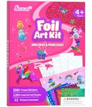 Sunrad Foil Art Kit for Kids Unicorns & Princesses Arts and Crafts, No Mess Art for Kids, Fun Craft Kits & Supplies, DIY Creative Activities, Travel Toys Gifts for Girls & Boys Ages 4 5 6 7 8 9+