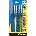 Pilot Precise V7 Stick Rolling Ball Pens, Fine Point, 5-Pack, Blue Ink -26021