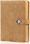 Hoci Poci Journal for Men, Vintage Leather Diary for Writing, A5 240 Kraft Pages College Ruled Notebook, Personal Planner Organizer Gift (Vintage Khaki)