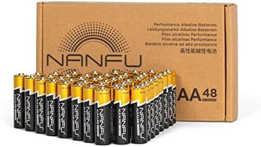 NANFU 48Pack AA Batteries, 1300mAh 1.5V LR6 Alkaline Batteries, Non-Rechargeable Double-A Batteries for Remote Control, Clock, Kids Toy, Wireless Mouse, Glucose Monitor, Scale, Electric Toothbrush