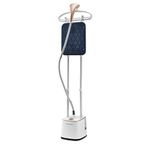 Russell Hobbs 2000 W Double‑Pole Garment Steamer | 10‑Level Continuous 35 g/min Steam | Aluminum Head + Integrated Board & Hanger | 2.4 L Tank, Auto‑Shut‑Off Safety | 2 Yr Warranty (RGS2000PROM)
