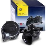 HELLA Trumpet Horn - OE-CONNECT HORN TE26 SET - 12V - 110dB(A) - Frequency range from: 400Hz - Frequency range to: 500Hz - Low Tone/High Tone - Electric - Plug: BMW - Quantity: - 3FH 012 010-041