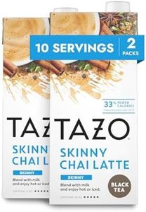 TAZO Skinny Chai Latte Concentrate, Black Tea Concentrate, Easy-to-Serve Chai Tea for Everyday Chai Lattes, Skinny Mocktails and Hot or Iced Tea, 32 oz Tea Mix Carton (Pack of 2)