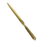 EMBOSSED BRASS PAPER KNIFE | LETTER OPENER | Desk accessory | Letter Knife | Paper knife letter opener | envelope opener | paper cutting knife | sturdy and durable | suitable for office or home use