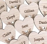 Wedding table place names | Wooden heart place setting (7cm Oak MDF, 1 Generic Sample)