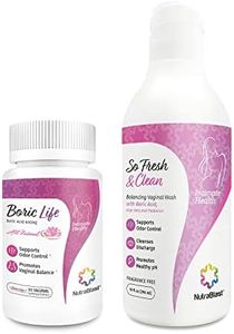 NutraBlast Boric Acid Vaginal Suppositories Bundle with So Fresh & Clean | Supports Odor Control | Cleanses Discharge | Promotes Intimate Balance (30 Count & 10 fl oz)