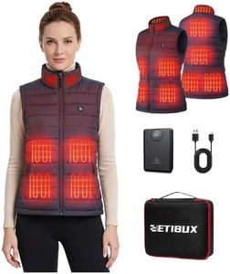 Womens Heated Vest with 12000mAh Battery, 9 Heating Zones Lightweight Vest