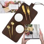 The Bamboo Abode Charcuterie Boards Gift Set | Charcuterie Board Set, Brown WoodCheese Board Set - Unique for Mom - House Warming Gifts New Home, Wedding Gifts for Couple