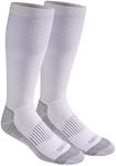 Dickies Men's Light Comfort Compression Over-The-Calf Socks, Available in M-XXL (2, 4 Pairs), White (2 Pairs), Medium