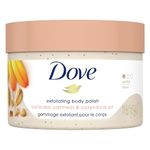 Dove Exfoliating Body Polish Scrub for Delicate & Sensitive Skin with Oatmeal & Calendula Oil, Gently Exfoliates and Moisturizes to Reveal Instantly Soft, Smooth & Healthy Skin, Naturally Derived Ie, 298g