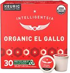 Intelligentsia Coffee, Light Roast K-Cup Coffee Pods for Keurig Brewers - Organic El Gallo 30 Count with Flavor Notes of Milk Chocolate, Honey and Cola (3 Boxes of 10 K-Cup Pods)