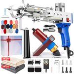 Rug Tufting Gun with Carpet Trimmer Kit - BESGEER-Rug-Tuft-Gun-with-Tufting-Shears, 2 in 1 Cut & Loop Pile Carpet Gun and Carpet Carving Clippers, Rug Maker Machine Starter Kit for Beginners （Blue）