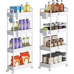 SOLEJAZZ Rolling Storage Cart, 4 Ti