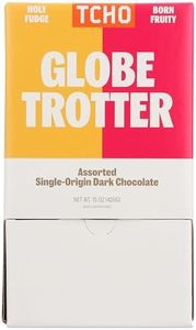 TCHO Globe Trotter Chocolate Squares (60 count) | Holy Fudge & Born Fruity | Single Origin, Plant Based, Organic & Fair Trade, | Non GMO, Non-Dairy, Vegan, Soy Free | (7g each)