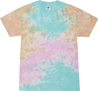 Colortone Tie Dye 100% Cotton T-Shirts for Kids, Snow Cone, Large