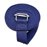 Preeti Yoga Iyengar Belt | Yoga Straps For Women and Men For Stretching | Ideal for Yoga, Pilates, Therapy, Dance, Gymnastics & Flexibility (2.5 Meter, Blue)