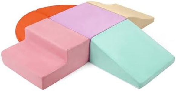 GarveeLife Soft Climbing Indoor Set, Foam Climbing Blocks for Toddlers, Waterproof Toddler Climbing Toys, Baby Jungle Gym Indoor Lightweight, Easy to Clean Foam Play Gym 6PCS