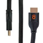 ECHOGEAR 4ft Braided 4k HDMI Cable - Supports HDR, 4K & 120fps Refresh Rate On PS5, Xbox Series X, & Other Devices - Gold Plated Connections & 48gbps Bandwidth