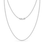 LeCalla 925 Sterling Silver Italian 2mm Diamond-Cut Bead Ball Strand Chain Necklace for Women 18 Inches, Made in Italy