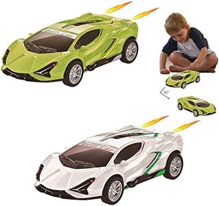 Johehe 2 Pack Race Cars Pull Back, Push Go Inertial Drift Car Models for Toddlers - 3+ Year Old Toys for Kids Ages 4-8 - Perfect Car Toy Set