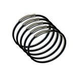 CDM Supply 5.5" Black Nylon Coated Steel Locking Wire Ring with Curved Heavy Duty Tamper Proof Seal, Keychain Loop, Crimp Wire Key Ring, Cable Tie, 100 Pack