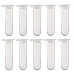 ISKYBOB Set of 200 Clear Plastic Centrifuge Tubes with Snap Cap 5ml Disposable Lab Test Tube Sample Vials Container Leakproof Pipes