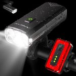 APECYC Super Bright Bike Lights for Night Riding, 6 LED Bike Headlight and Taillight Set with Garmin/GoPro Mount, 18000LM 5+4 Modes Bicycle Lights Front and Rear for Mountain Road Cycling Scooter