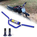 Wai Danie 7/8" BLUE Handle bar+Hand Grips+Handle bar Crossbar Pad CRF50 CRF70 CRF 50 70 Pit Pro Dirt Bike 22MM Motorcycle Aluminum Handlebar Bar Dirt Pit Bike ATV Quad & Cross Bar